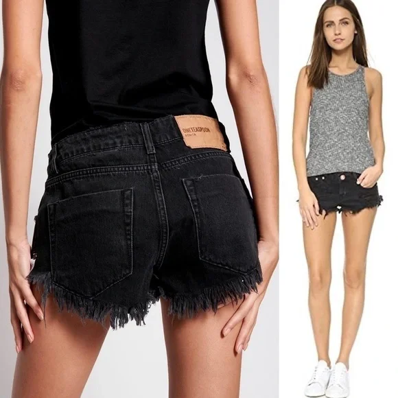 NWT ONE TEASPOON Taylor Swift Low Rise‎ Fray Raw Hem Denim Cutoff Jean Shorts 29